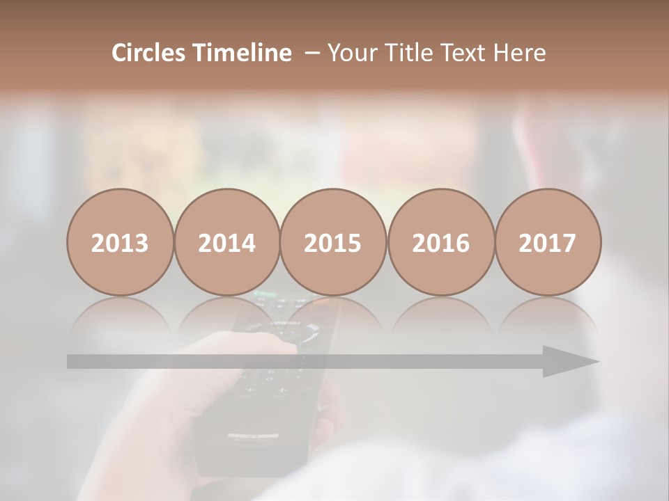 A Person Holding A Remote Control In Front Of A Television PowerPoint Template