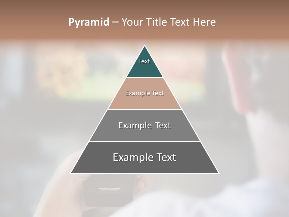 A Person Holding A Remote Control In Front Of A Television PowerPoint Template