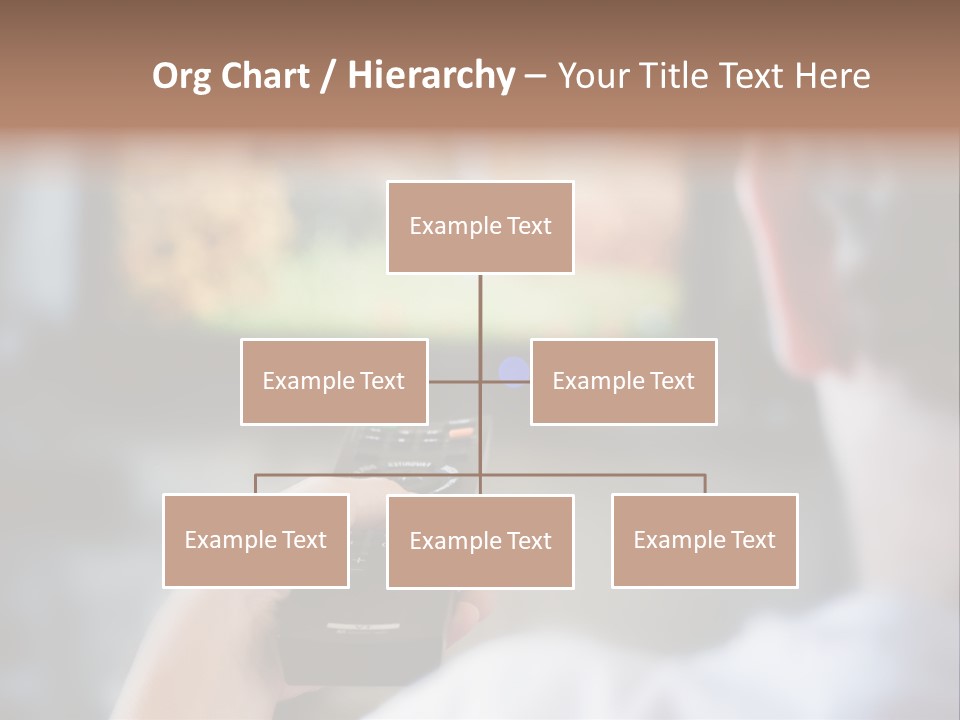 A Person Holding A Remote Control In Front Of A Television PowerPoint Template