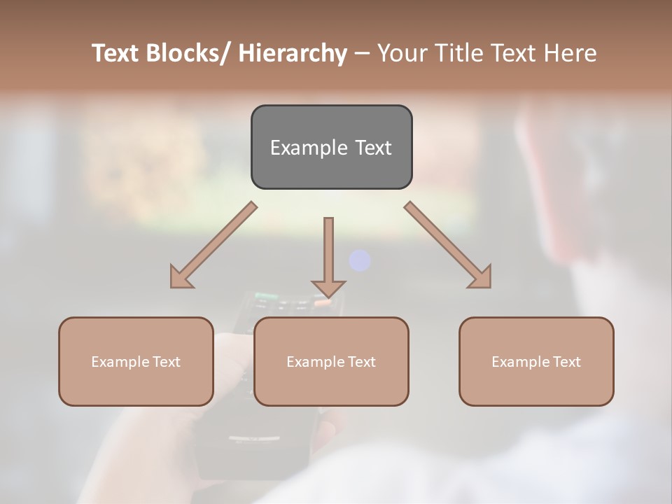 A Person Holding A Remote Control In Front Of A Television PowerPoint Template