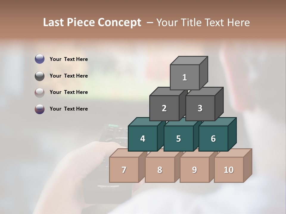 A Person Holding A Remote Control In Front Of A Television PowerPoint Template