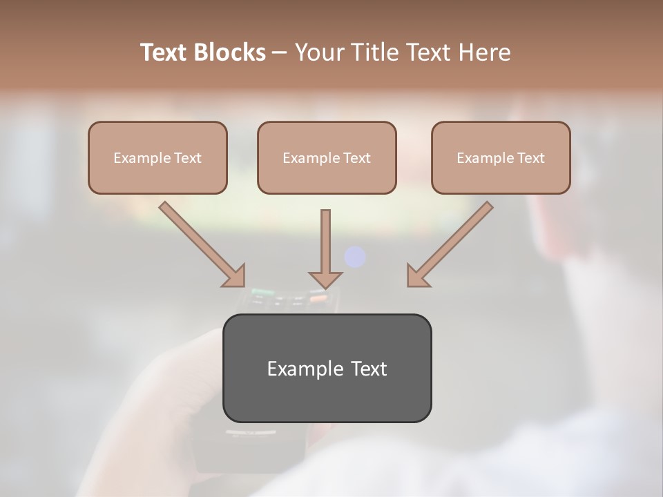 A Person Holding A Remote Control In Front Of A Television PowerPoint Template