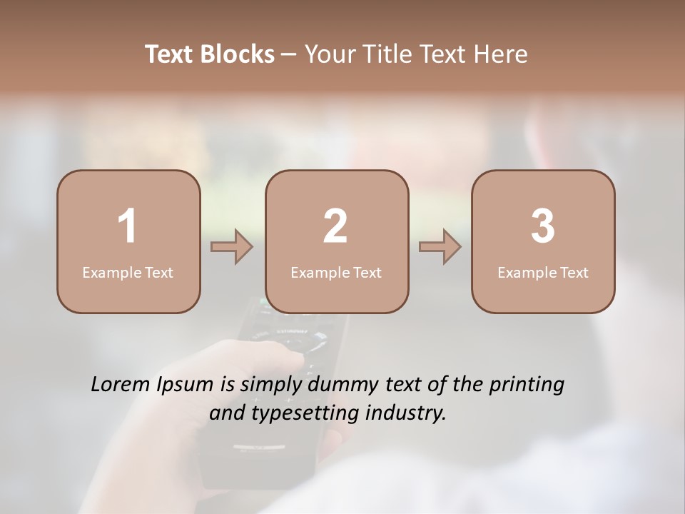 A Person Holding A Remote Control In Front Of A Television PowerPoint Template