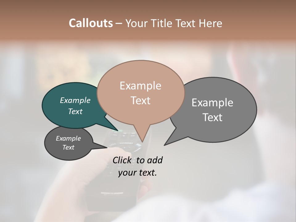 A Person Holding A Remote Control In Front Of A Television PowerPoint Template