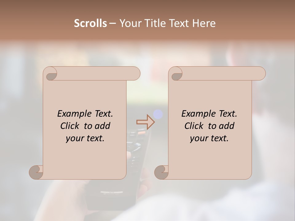 A Person Holding A Remote Control In Front Of A Television PowerPoint Template