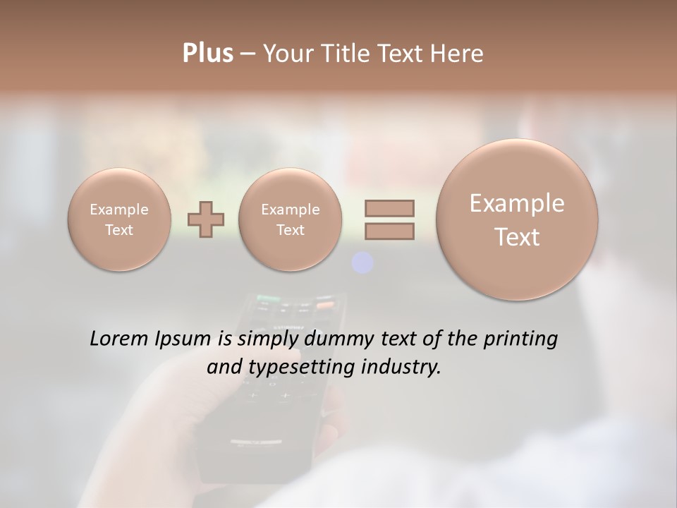 A Person Holding A Remote Control In Front Of A Television PowerPoint Template