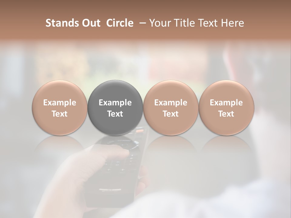 A Person Holding A Remote Control In Front Of A Television PowerPoint Template