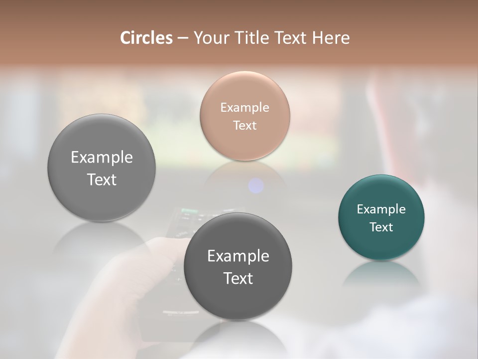 A Person Holding A Remote Control In Front Of A Television PowerPoint Template