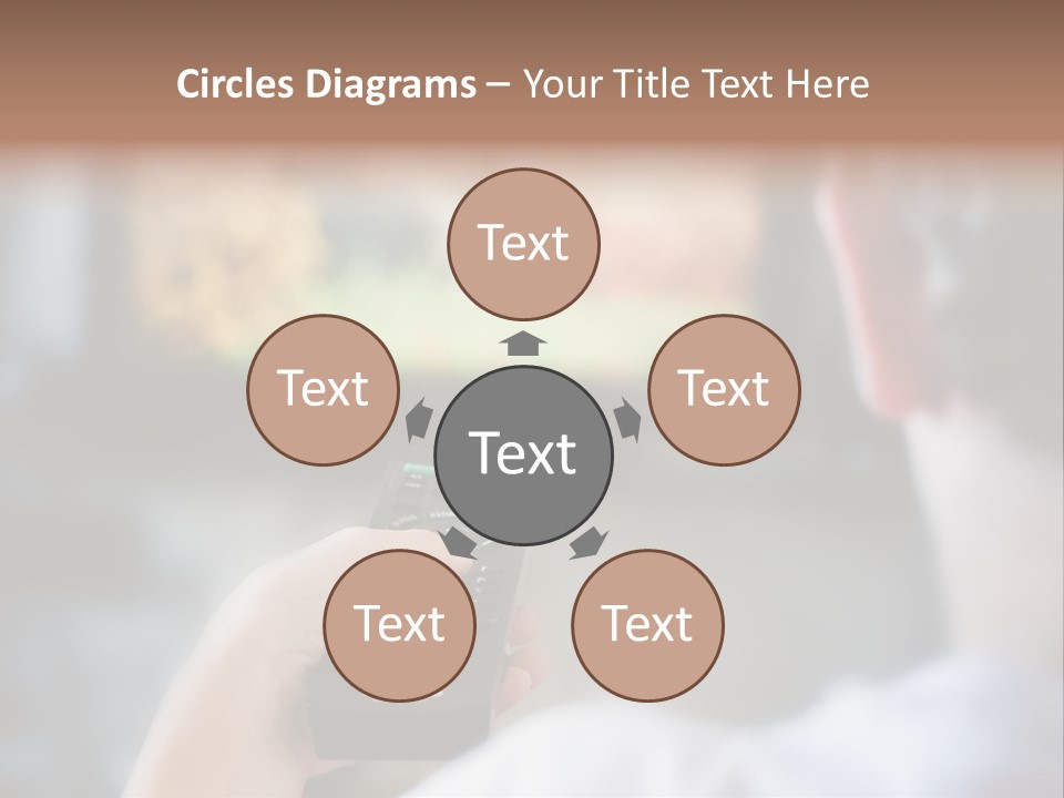 A Person Holding A Remote Control In Front Of A Television PowerPoint Template