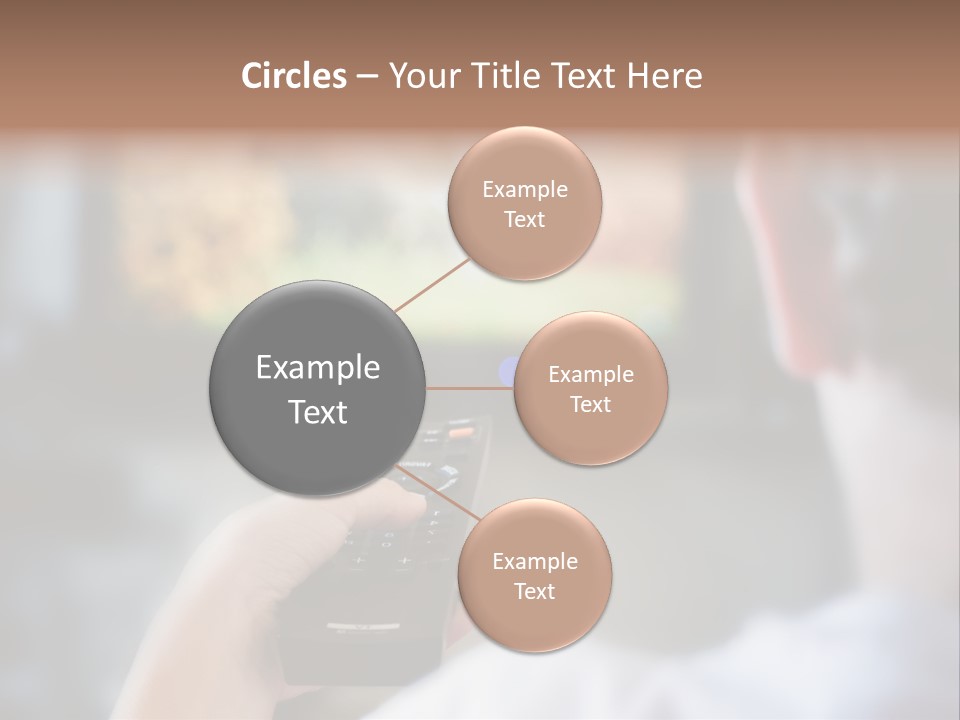 A Person Holding A Remote Control In Front Of A Television PowerPoint Template