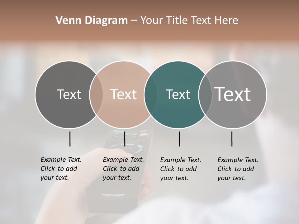 A Person Holding A Remote Control In Front Of A Television PowerPoint Template