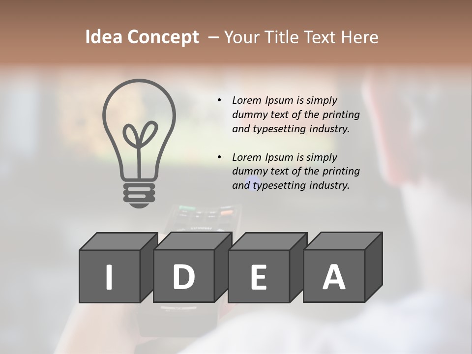 A Person Holding A Remote Control In Front Of A Television PowerPoint Template