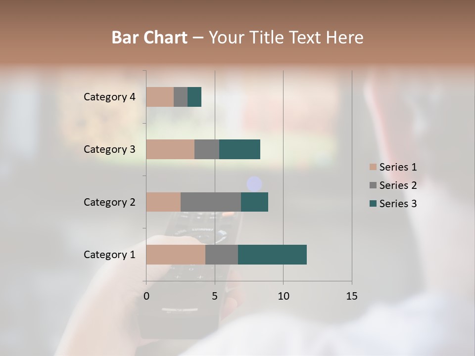 A Person Holding A Remote Control In Front Of A Television PowerPoint Template