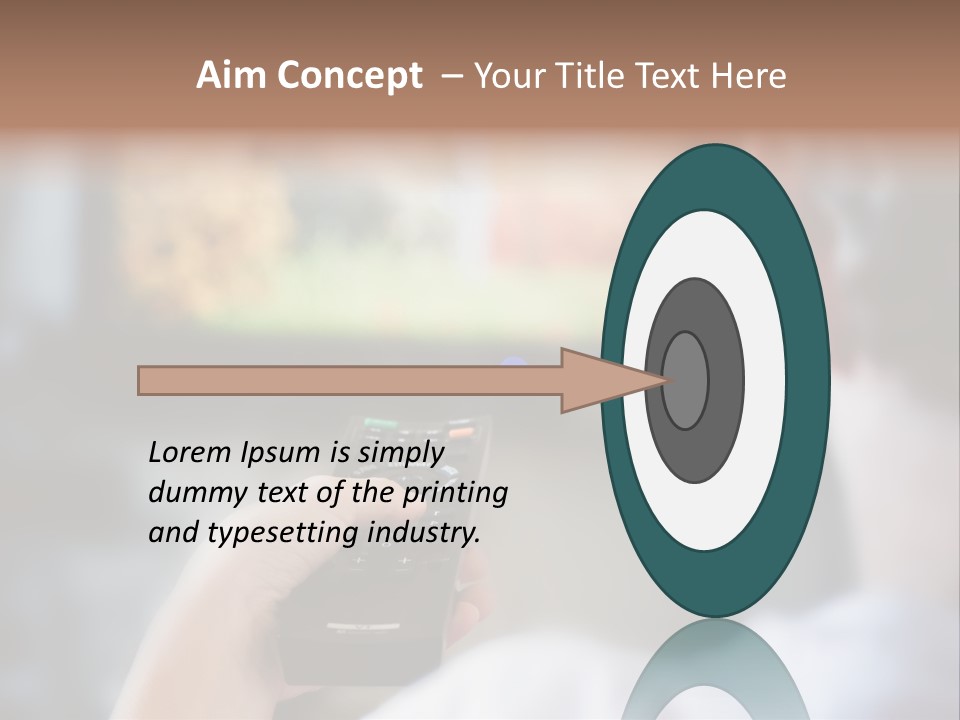 A Person Holding A Remote Control In Front Of A Television PowerPoint Template