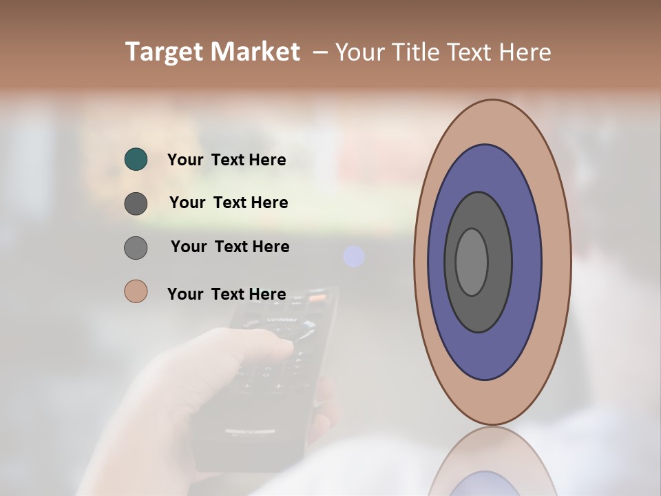 A Person Holding A Remote Control In Front Of A Television PowerPoint Template