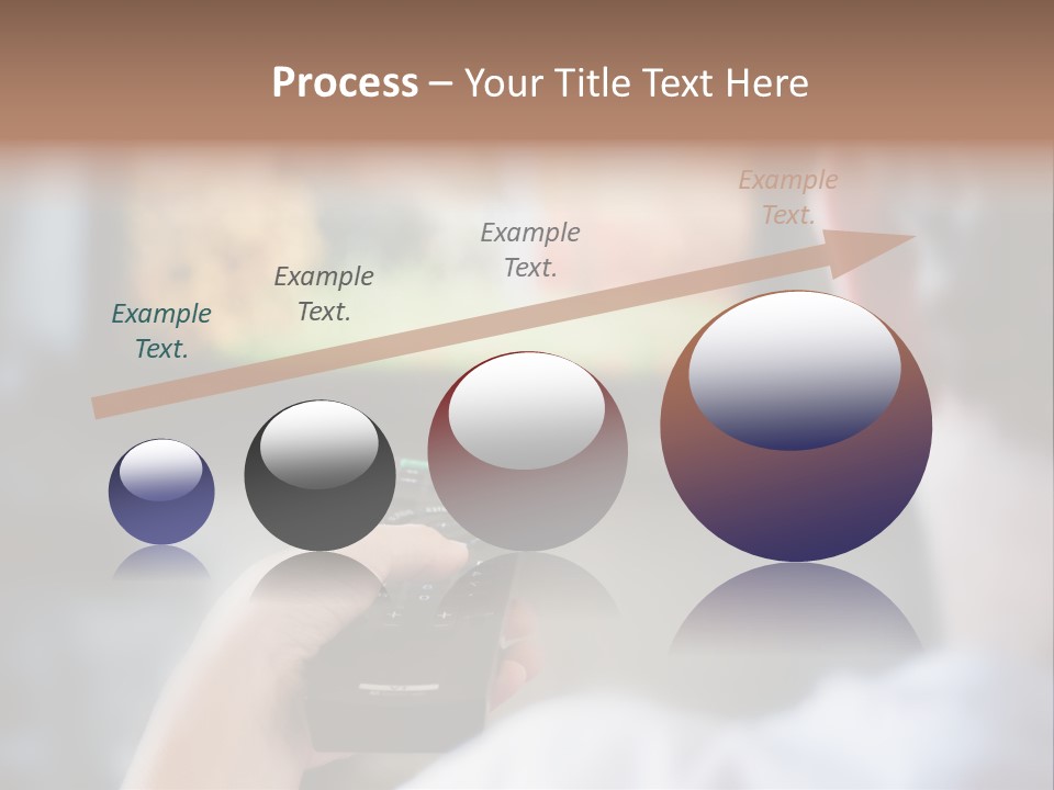 A Person Holding A Remote Control In Front Of A Television PowerPoint Template