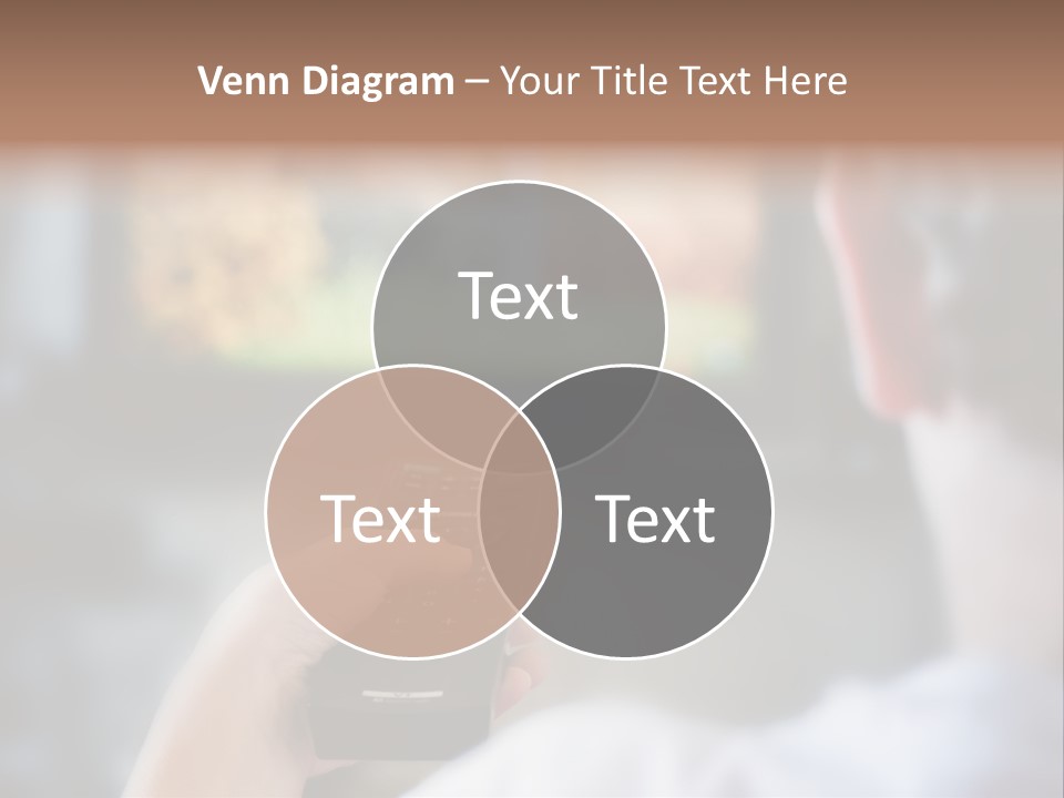 A Person Holding A Remote Control In Front Of A Television PowerPoint Template