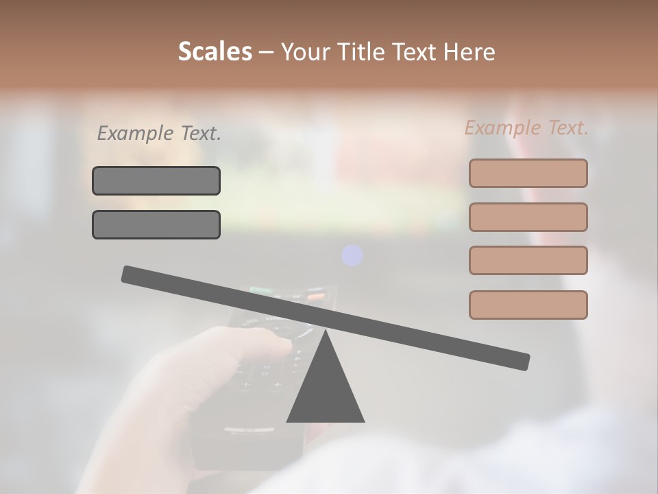 A Person Holding A Remote Control In Front Of A Television PowerPoint Template