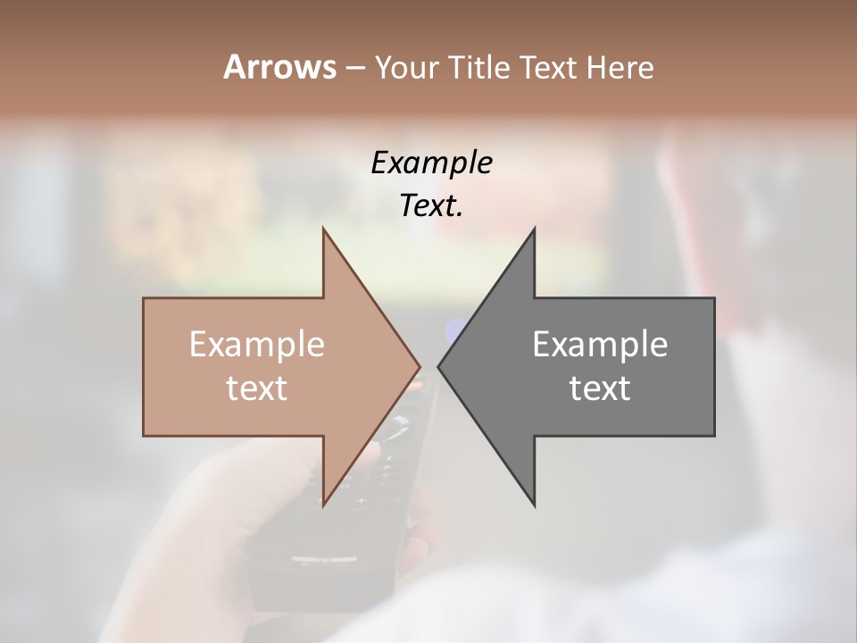 A Person Holding A Remote Control In Front Of A Television PowerPoint Template