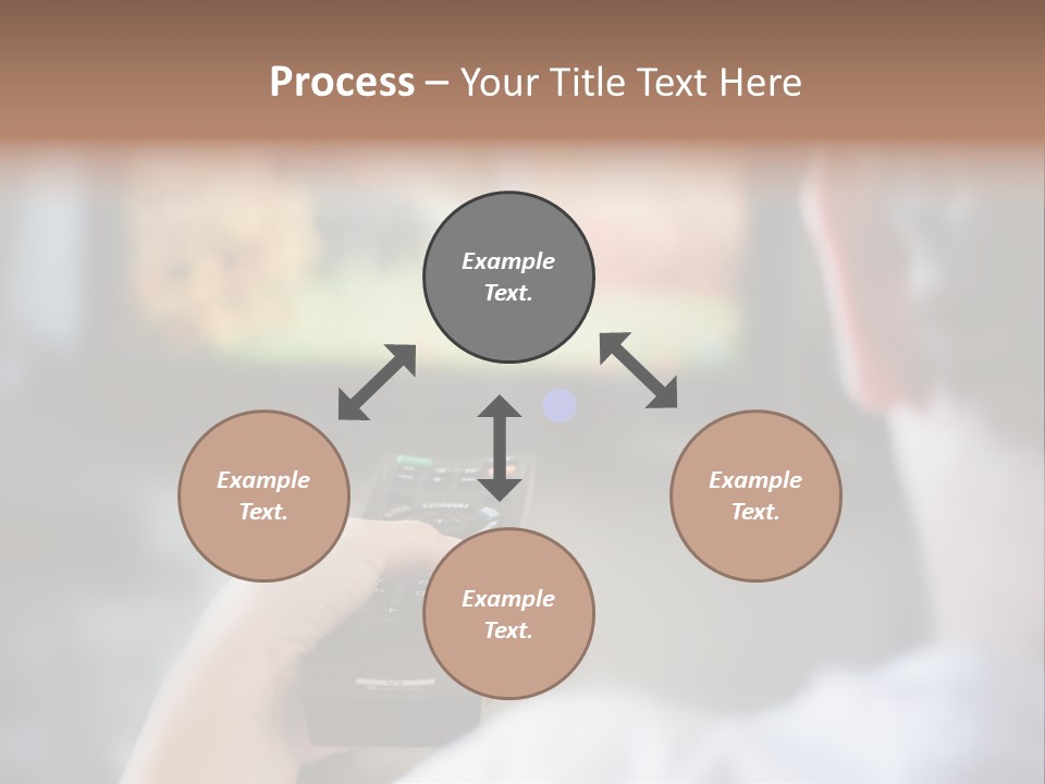 A Person Holding A Remote Control In Front Of A Television PowerPoint Template