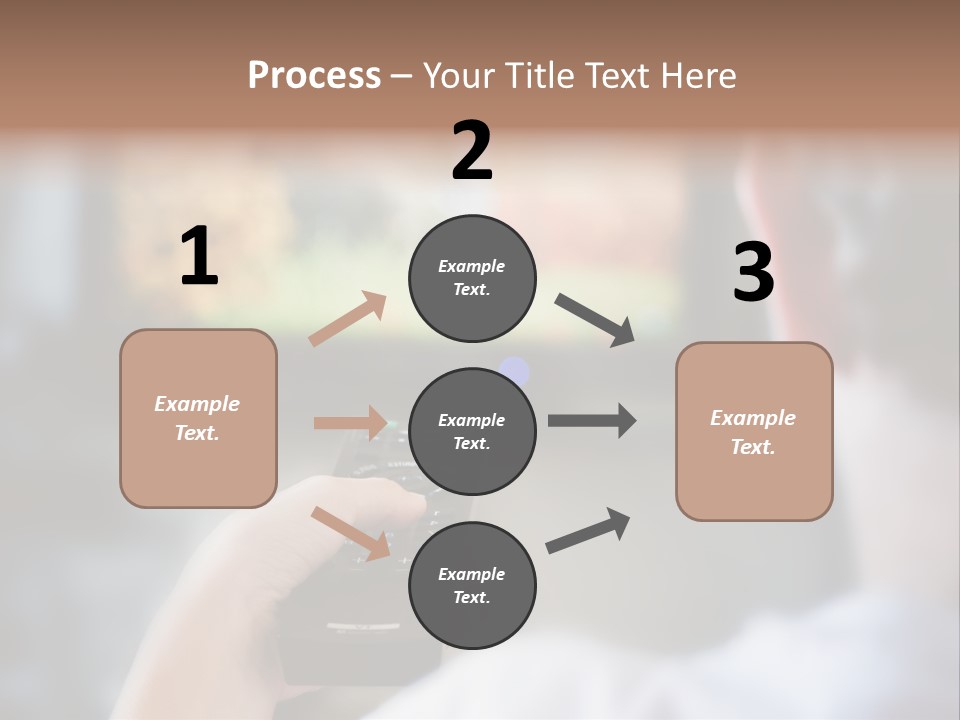 A Person Holding A Remote Control In Front Of A Television PowerPoint Template