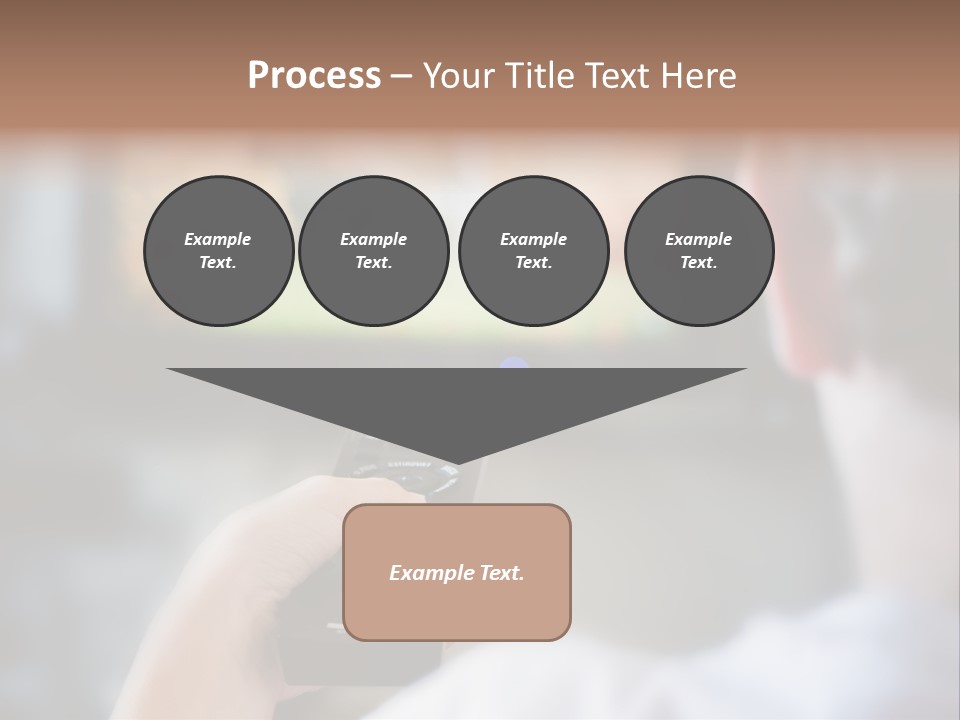 A Person Holding A Remote Control In Front Of A Television PowerPoint Template