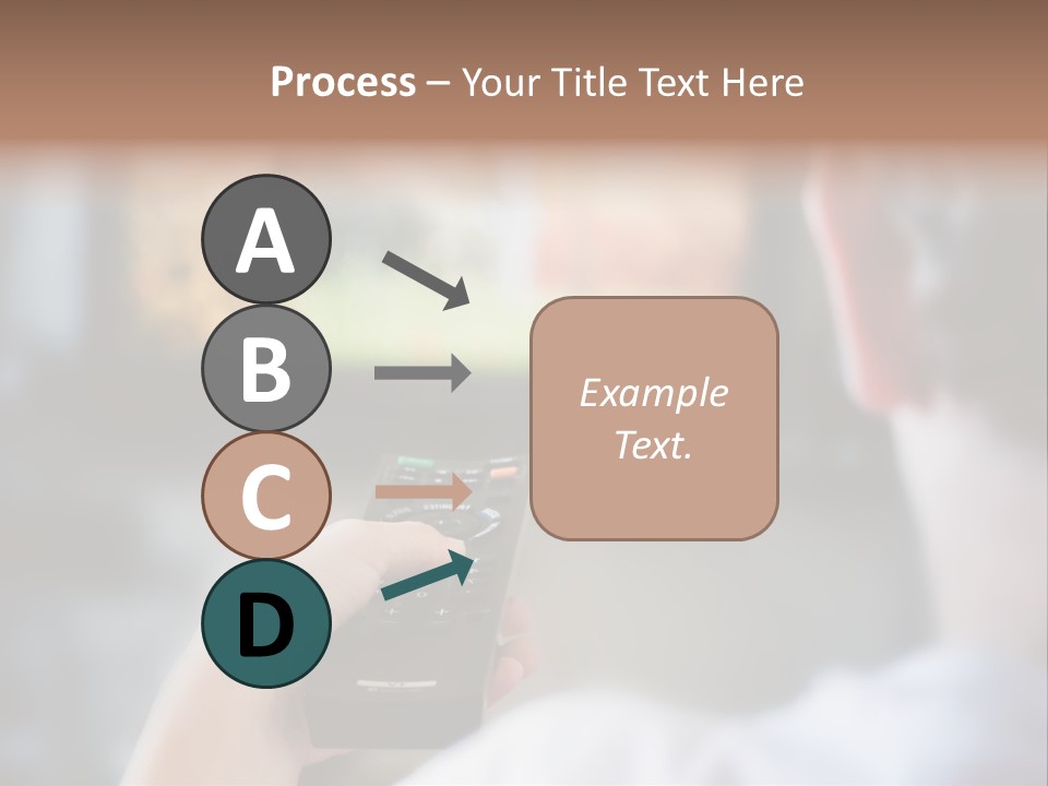 A Person Holding A Remote Control In Front Of A Television PowerPoint Template