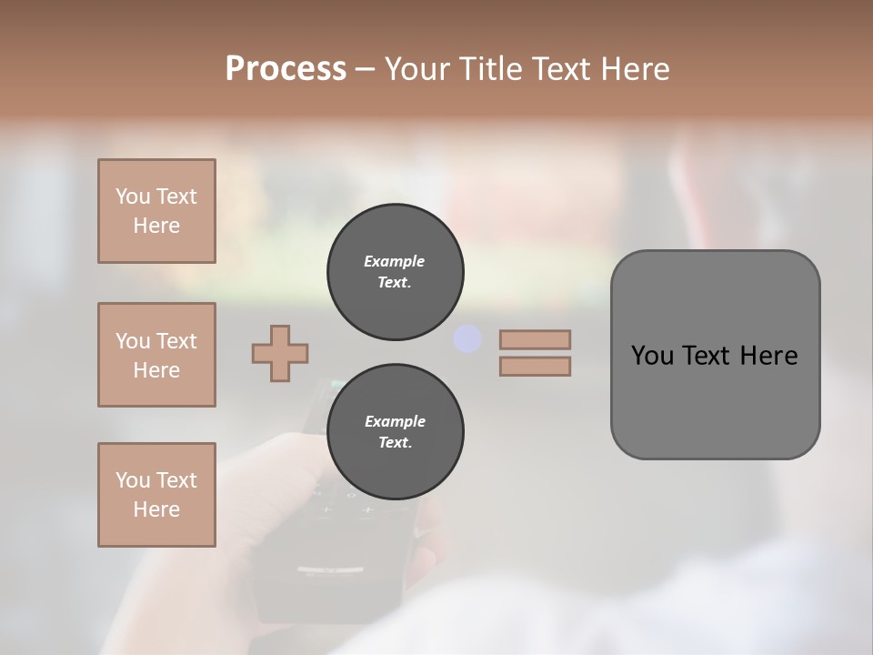 A Person Holding A Remote Control In Front Of A Television PowerPoint Template