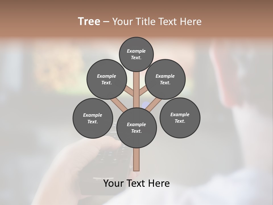 A Person Holding A Remote Control In Front Of A Television PowerPoint Template