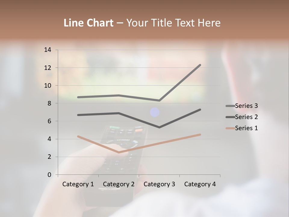 A Person Holding A Remote Control In Front Of A Television PowerPoint Template