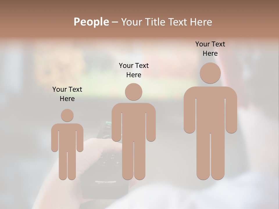 A Person Holding A Remote Control In Front Of A Television PowerPoint Template