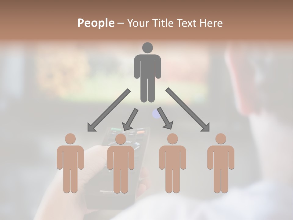 A Person Holding A Remote Control In Front Of A Television PowerPoint Template