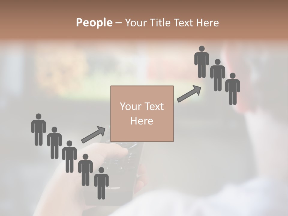 A Person Holding A Remote Control In Front Of A Television PowerPoint Template