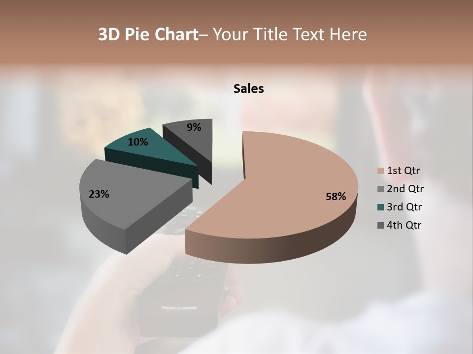 A Person Holding A Remote Control In Front Of A Television PowerPoint Template