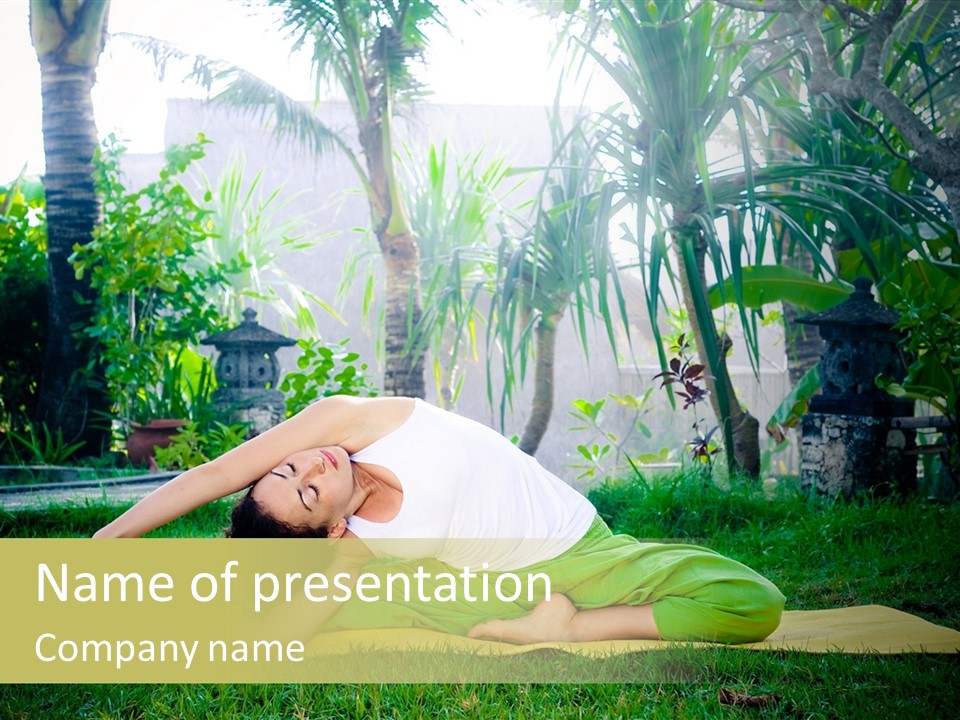 Happy Young Person PowerPoint Template