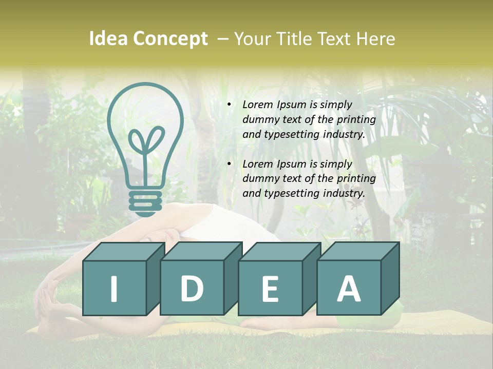 Happy Young Person PowerPoint Template