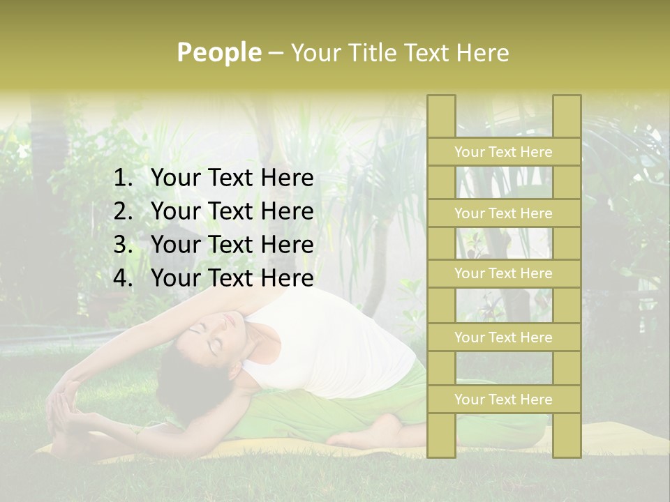 Happy Young Person PowerPoint Template