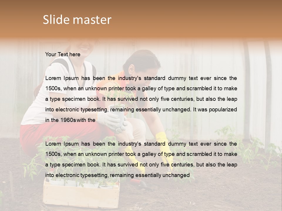 Transplantation Spade Hoe PowerPoint Template