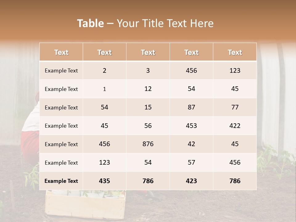 Transplantation Spade Hoe PowerPoint Template