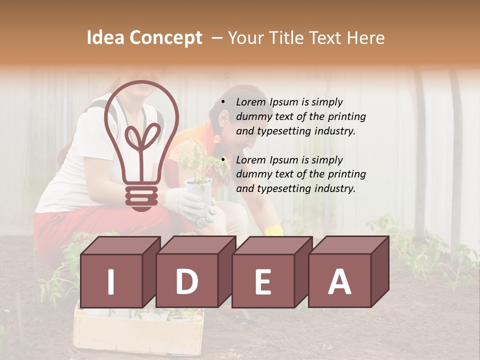 Transplantation Spade Hoe PowerPoint Template