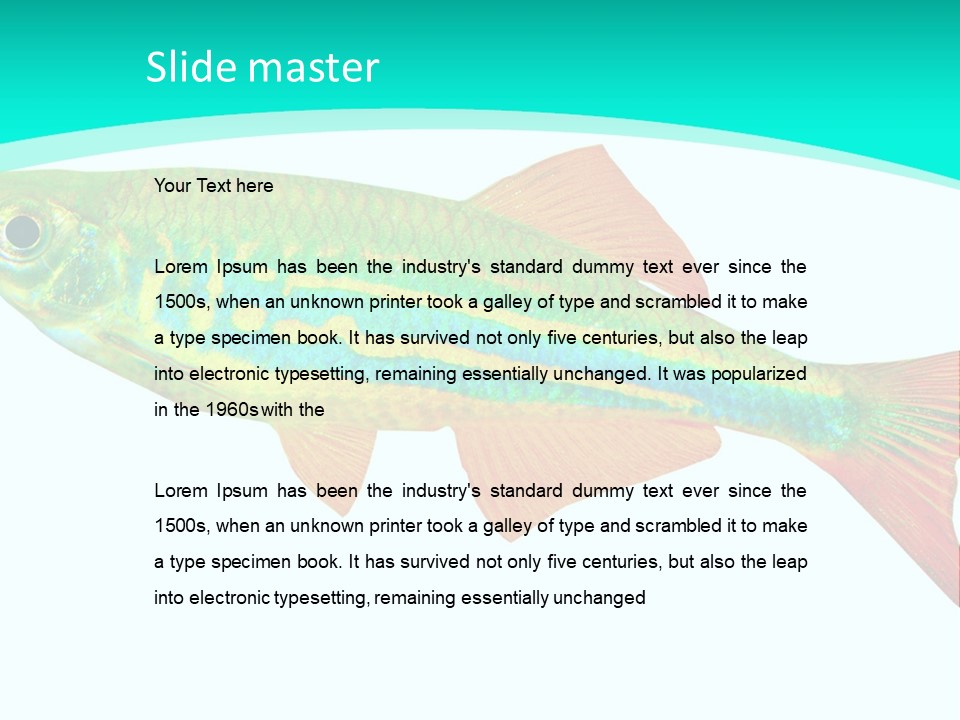 Swimming Design Elements Marinelife PowerPoint Template