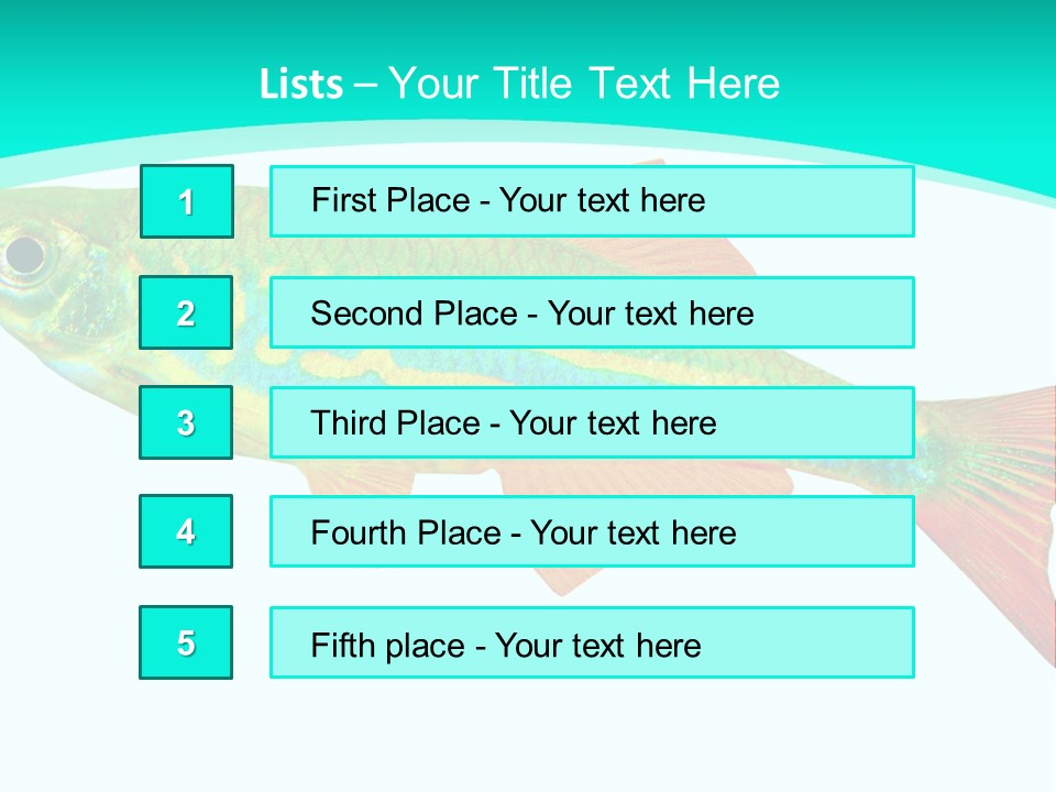 Swimming Design Elements Marinelife PowerPoint Template