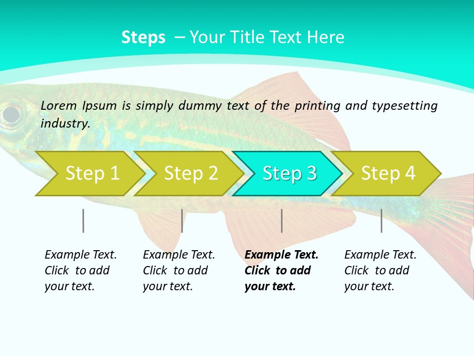Swimming Design Elements Marinelife PowerPoint Template