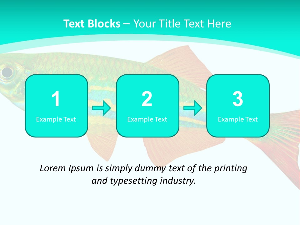 Swimming Design Elements Marinelife PowerPoint Template