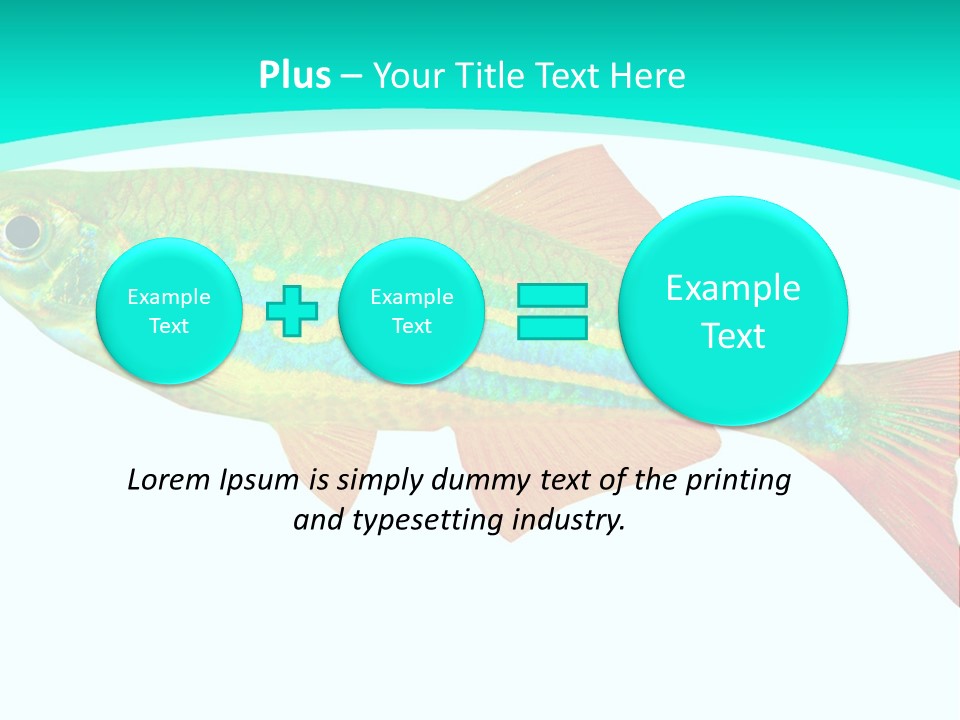 Swimming Design Elements Marinelife PowerPoint Template