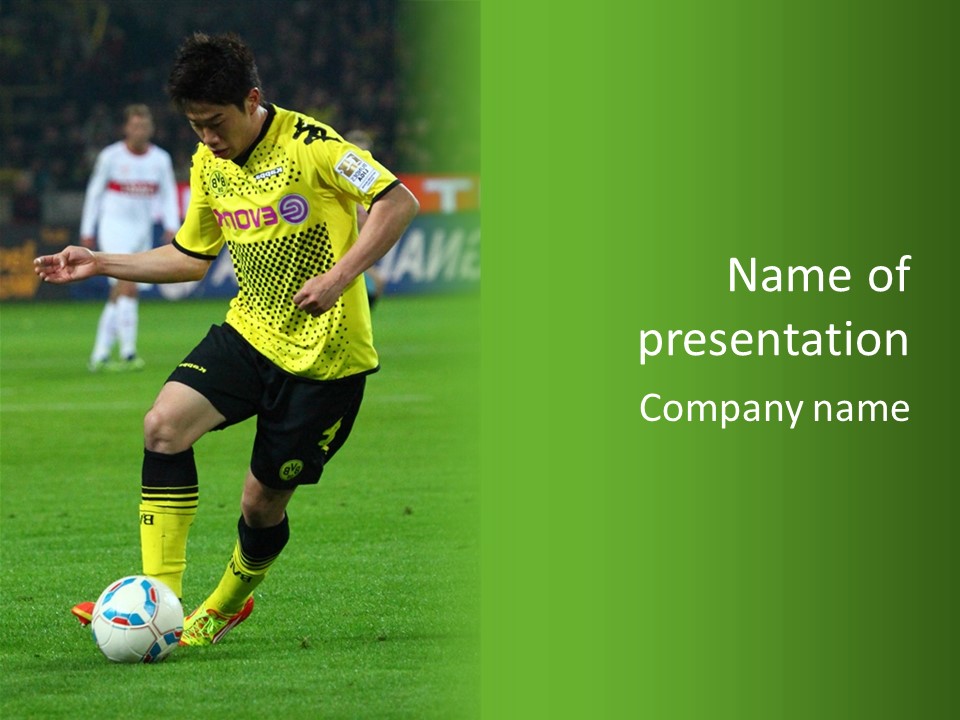 Dortmund Bundesliga Stadium PowerPoint Template