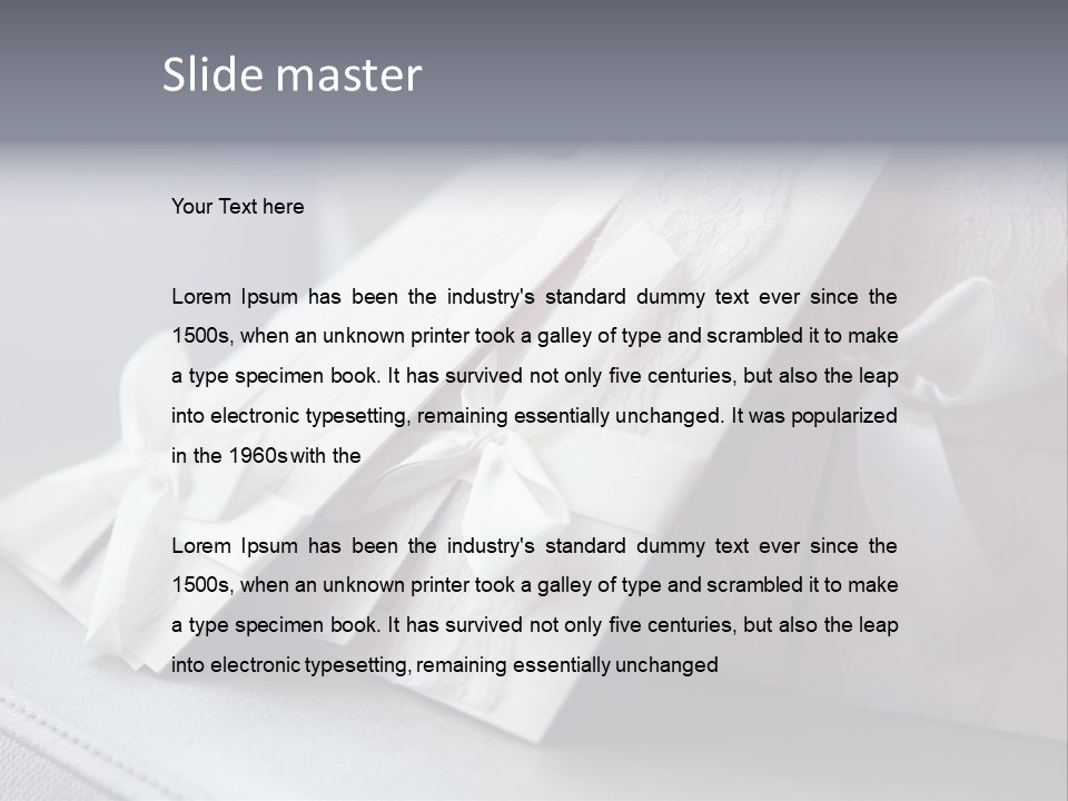 Holiday Bow Space PowerPoint Template