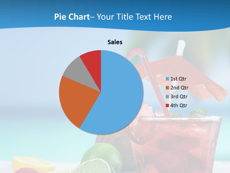 A Drink With Strawberries And Limes On A Wooden Table PowerPoint Template