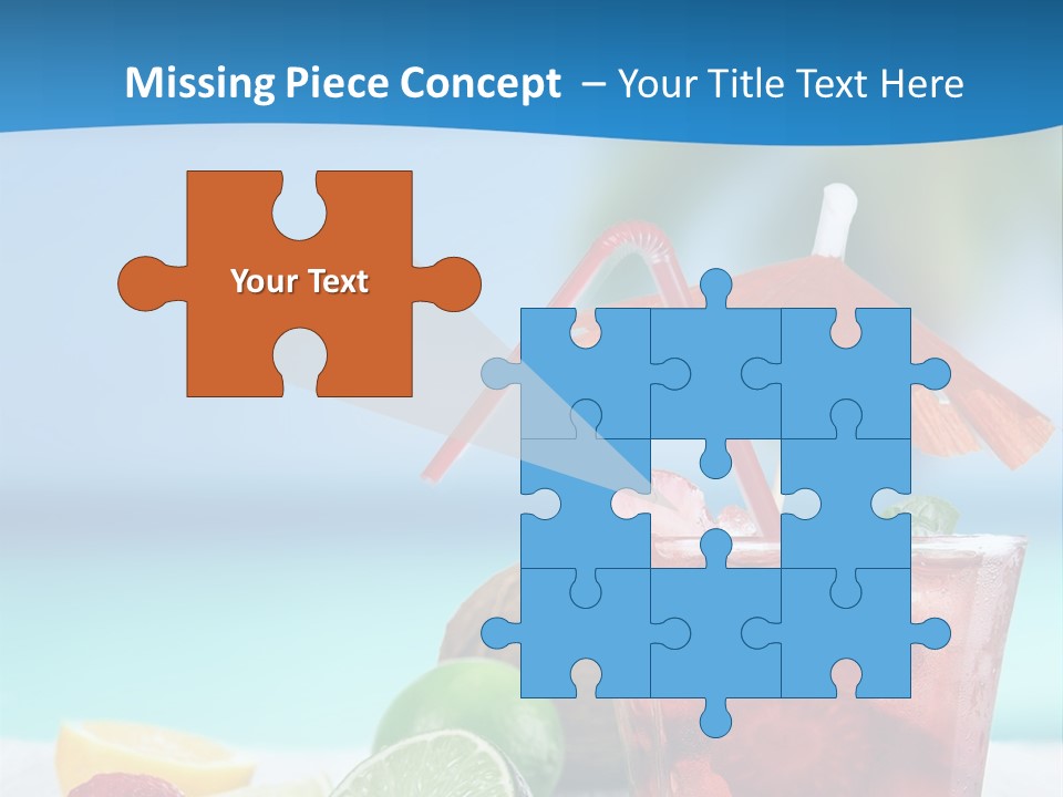 A Drink With Strawberries And Limes On A Wooden Table PowerPoint Template