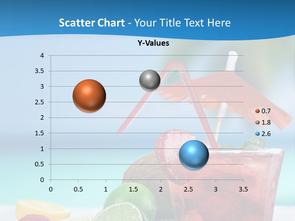 A Drink With Strawberries And Limes On A Wooden Table PowerPoint Template